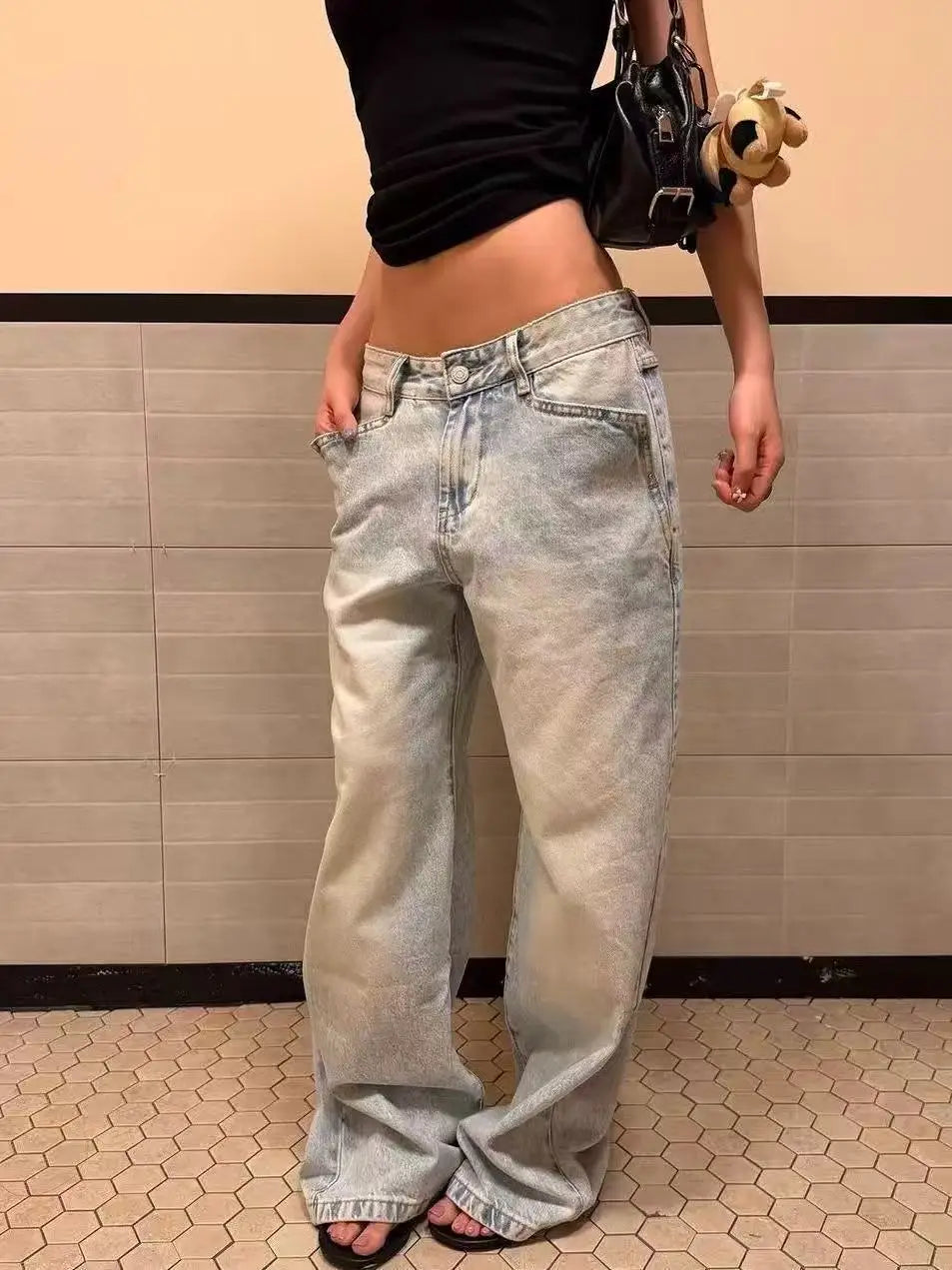 Women's Baggy Jean Goblin Core Denim Pants Y2K Japanese Harajuku