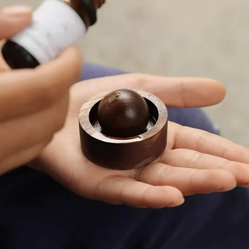 Spherical Wooden Essential Oil Diffuser, Natural Fragrance Dispersion for Bedroom, Room, Car and Home Decor