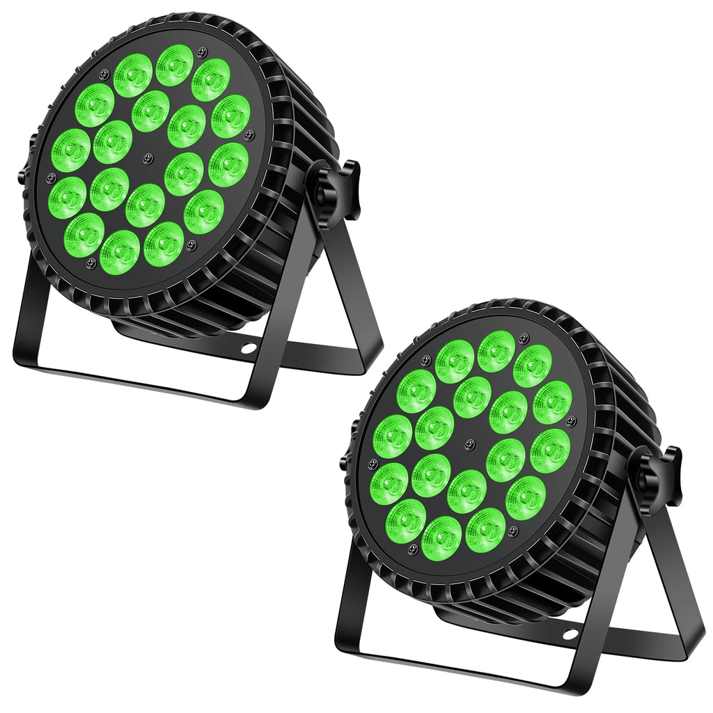 200W RGBW LED Par Stage Lights, 2-Pack