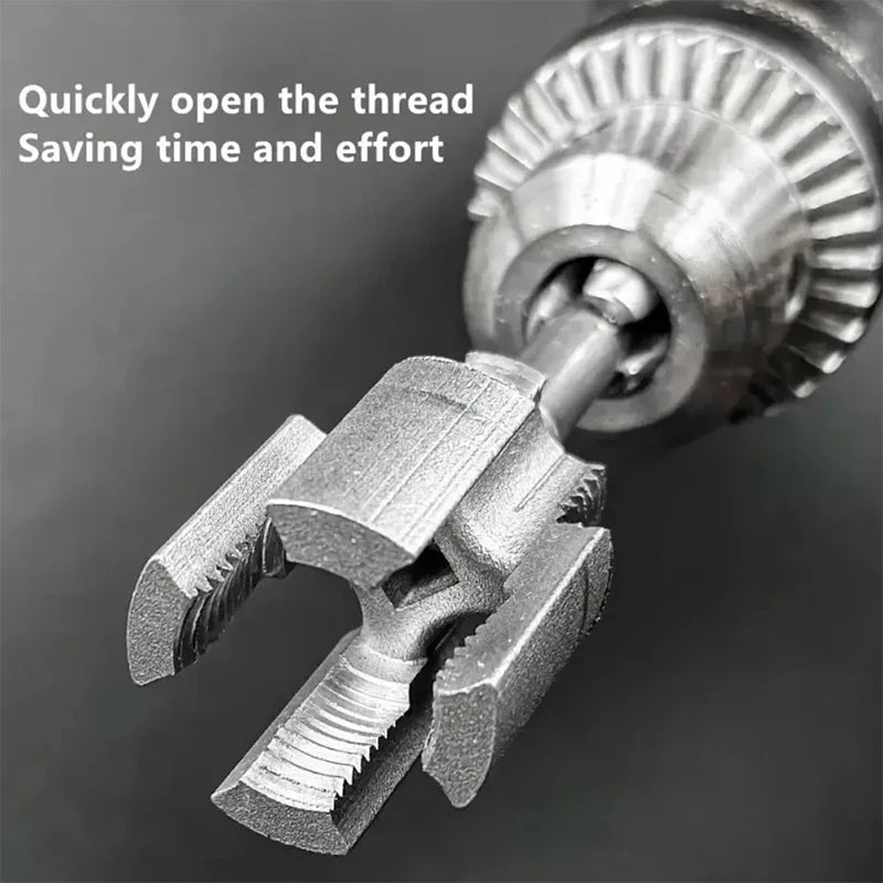 Pipe End Threading & Opening Tool - Handheld for 1/2" & 3/4" PPR/PVC, Creates Threads for Fittings & Opens Path for Wires/Cables