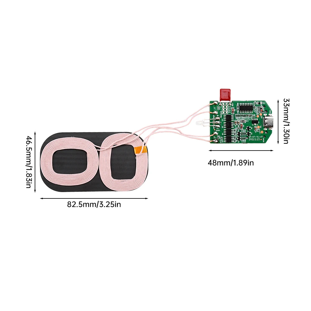 5~15W Adaptive Wireless Charging Module Charging Protection Board Equalizer Module QI Fast Charging Board DIY Wireless Charger