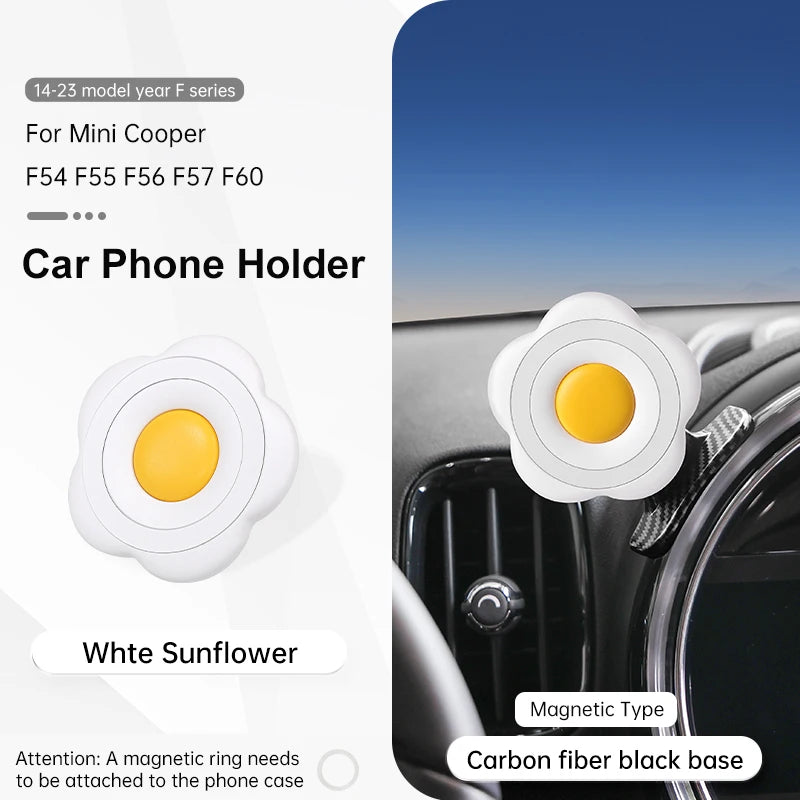 Car Phone Holder Wireless Charger For Mini Cooper F56 F55 F54 F60 F57 2014-2023 Central Control Mobile Phone Bracket Accessories