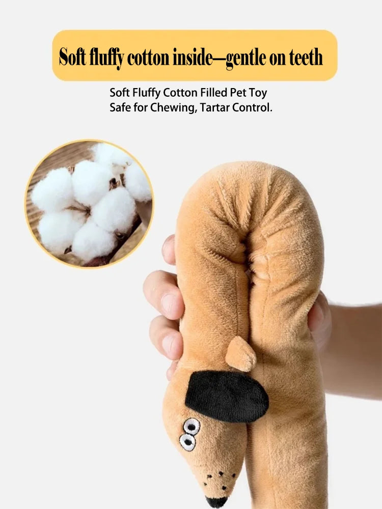 Sausage Dog Plush Toy Long Body Squeaky Dachshund Stuffed Doll Soft Puppy Play Toy For Kids Pet Home Sofa Bedroom Decor Gift