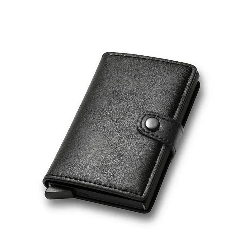 Rfid Carbon Fiber Credit Card Holder Wallet Money Bag Luxury Men Rfid Smart Metal Cardholder Case Slim Minimalist Wallet for Men