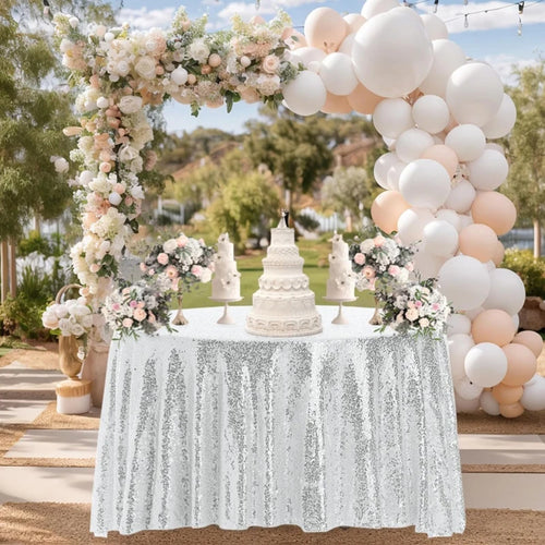 180cm Round Sequin Tablecloth  for Wedding Banquet Wedding Birthday Christmas Party Table Decoration Sequin dining table decorat