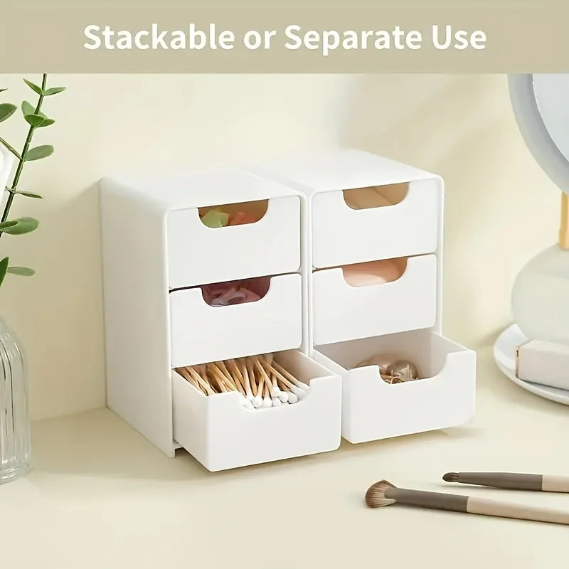 For Desk Perfect for Office Supplies Jewelry Cosmetics Storage Desk Organizer Mini Chic 3-Tier Drawer Organizer