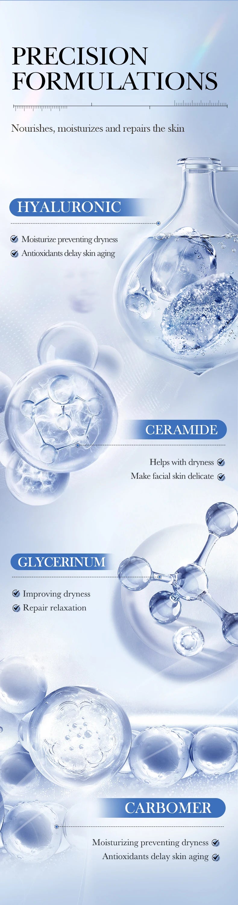 BIOAQUA Ceramide Hyaluronic Acid Serum for Face Moisturizing Anti Wrinkles Anti-aging Whitening Facial Essence Skin Care