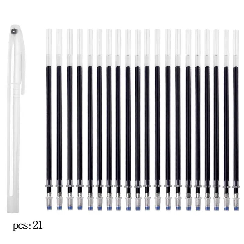 10-21pcs Heat Erasable Magic Marker Pen Fabric Pencil Temperature Disappearing Marker Pens Line Marking DIY Craft Sewing Parts
