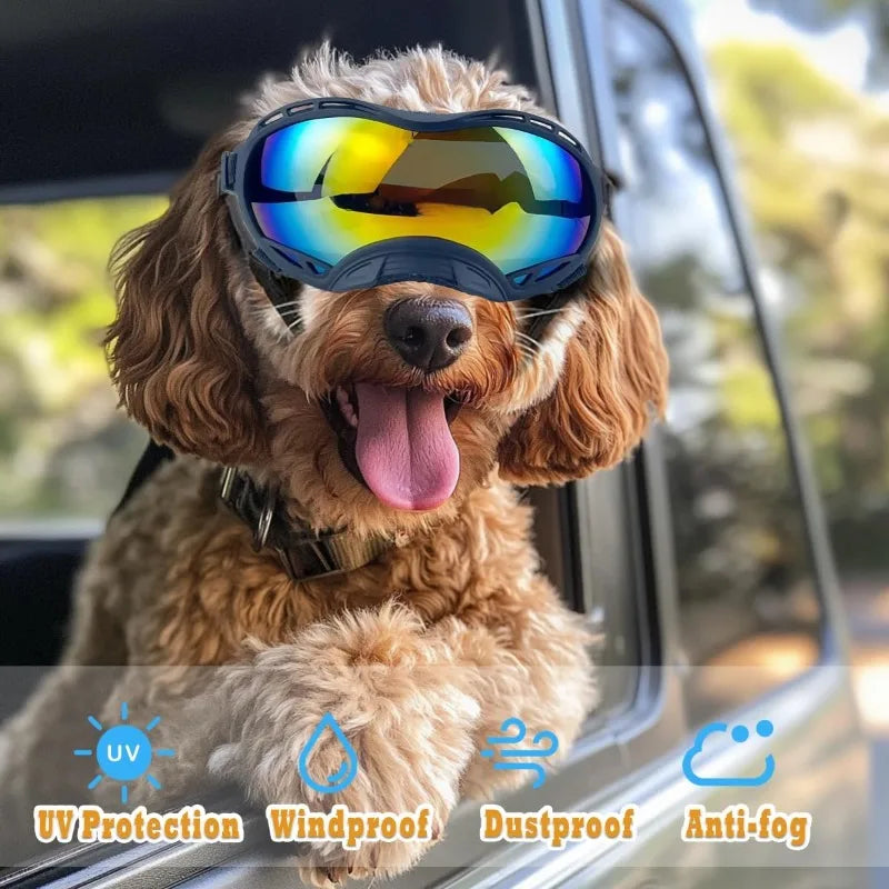 LETVIA New Pet Glasses Big Dog UV-resistant Windproof Sunglasses Outdoor Pet Motorcycle Goggles Stylish Tactical Dogs Sunglasses