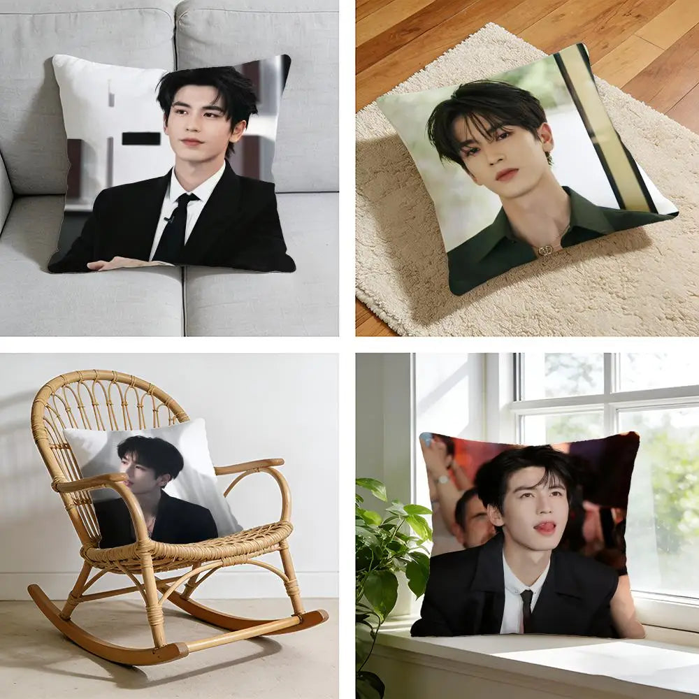 Cool Actor Zhang Linghe Cushion Cover Short plush pillowcase for bed sofa car，washable