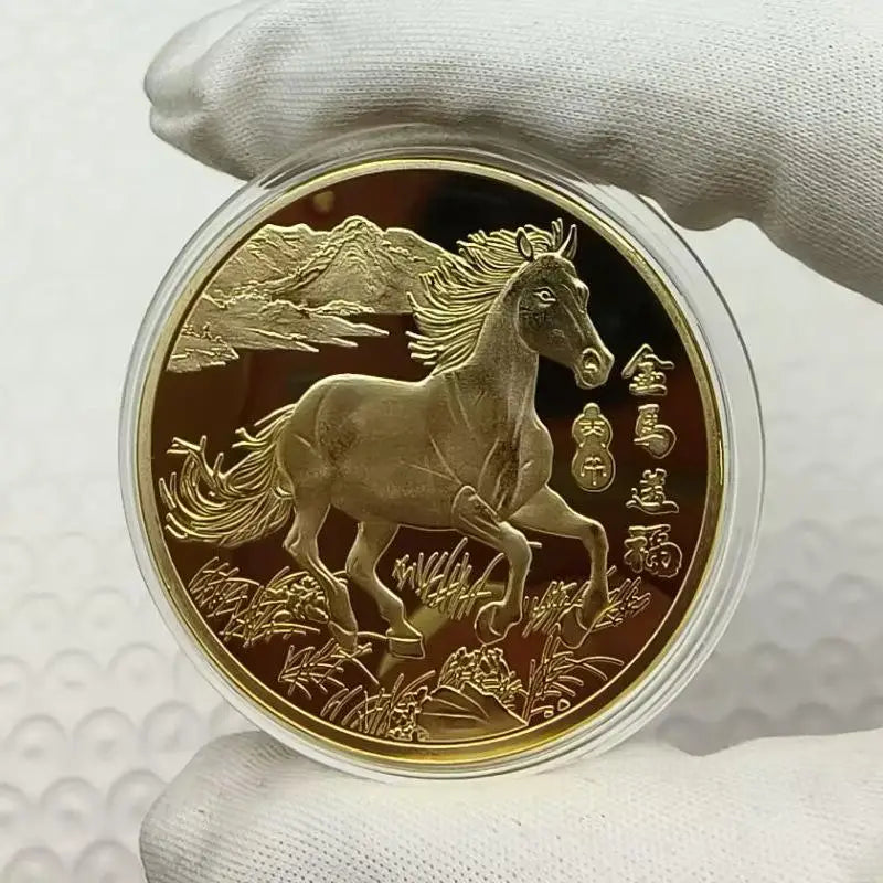 1PC  Metal Collection 2026 New Year Souvenir 40mm Chinese Coins Lucky Animal Horse Collectible Coins