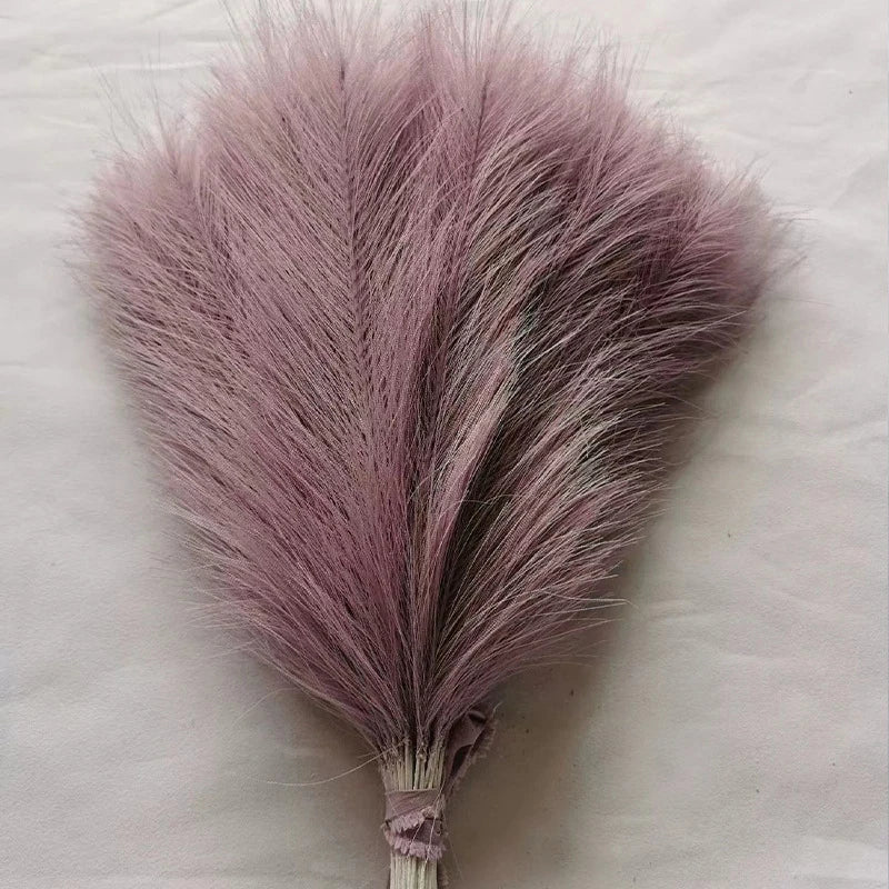10pcs Artificial Pampas Grass Simulation Feather Wedding Props Reed Home Decor Supplies Table Colorful Pampas Grass 시뮬레이션 풀