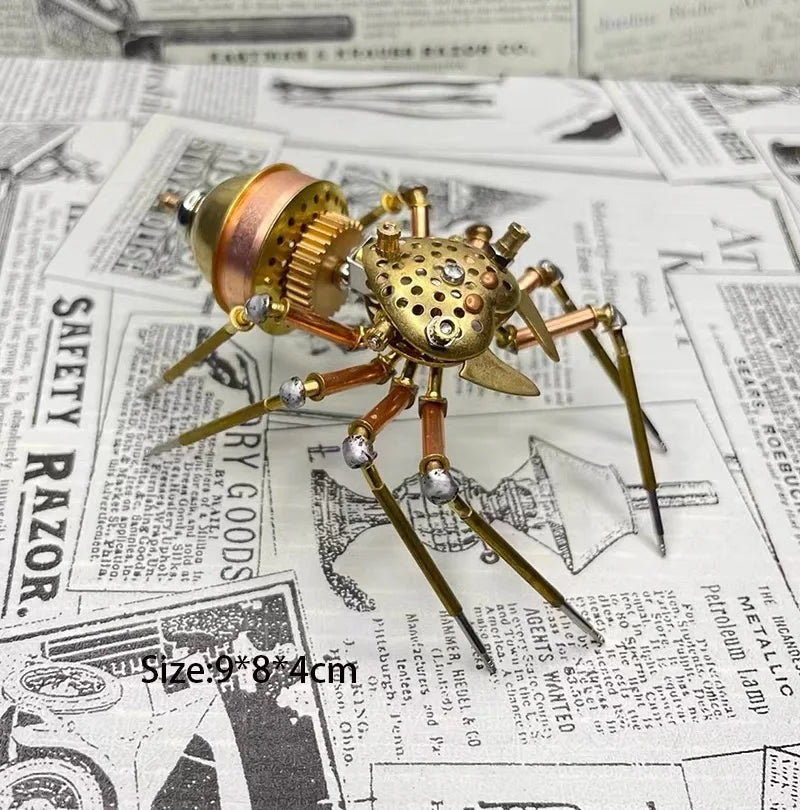 Steampunk mechanical insect big pocket insect model handmade metal creative crafts ornament personalized gift