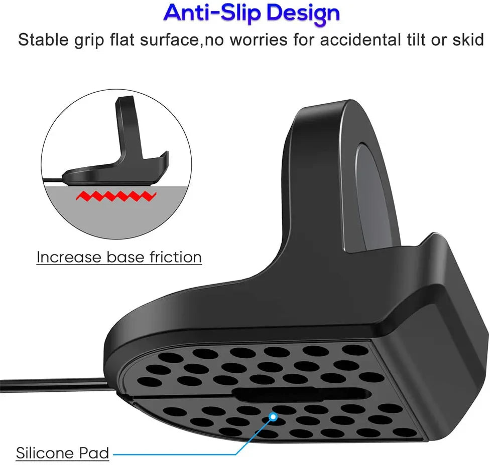 Wireless Charger Holder For Samsung Watch 7 40/44mm Charging Dock Station For Galaxy Watch 5/6 45/46mm Silicone Charger Cradle