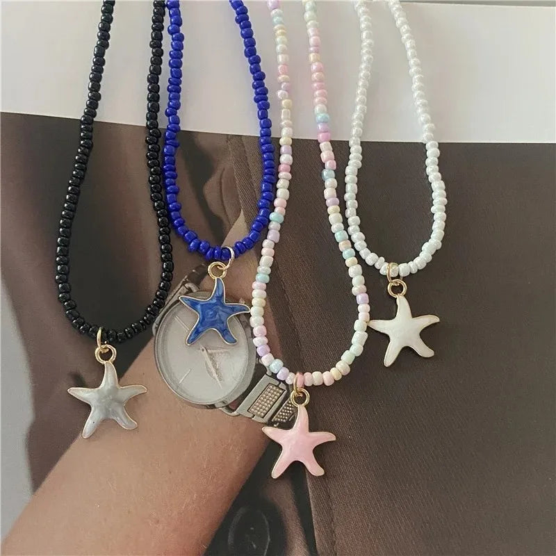 Spring Summer Women's Fashion Necklace Cute Romantic Starfish