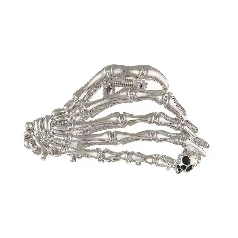 Retro Y2K Skull Shaped Hair Claw Clip - Solid Color Hair Claw Clip