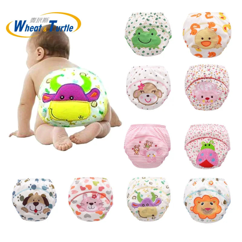 Unisex Cotton Cloth Diapers for Babies Reusable Washable Training