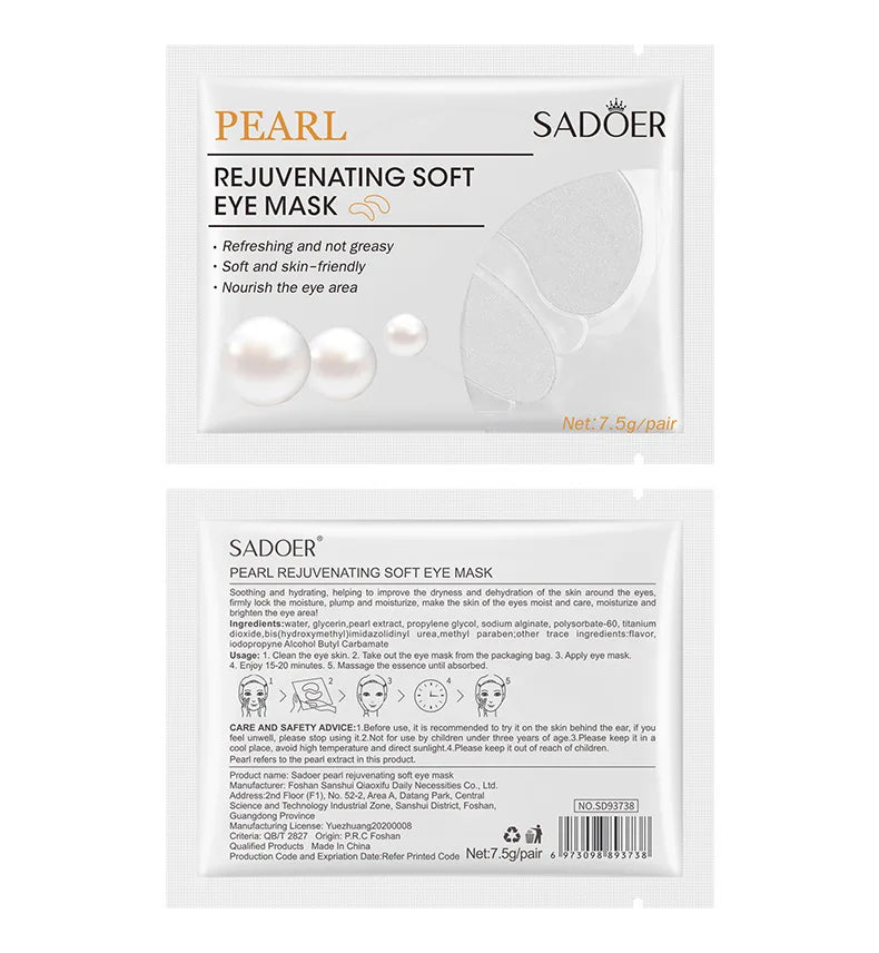 10 Pairs SADOER Crystal Collagen Eye Mask Anti Wrinkle Dark Circles Removal Eyes Bags Moisturizing Eye Patches Skin Care