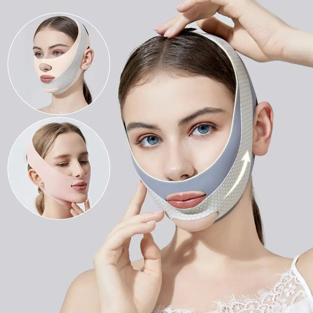 Adjustable Face Sculpting Sleep Mask Elastic Slimming Strap Lifting Tightening Mask Breathable Skin Care V Line Shaping Mask