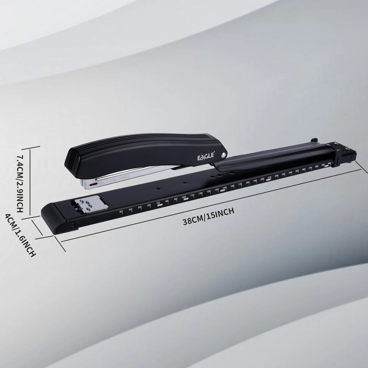 Eagle LONG-ARM Stapler With Built-in Ruler &amp; Adjustable Paper