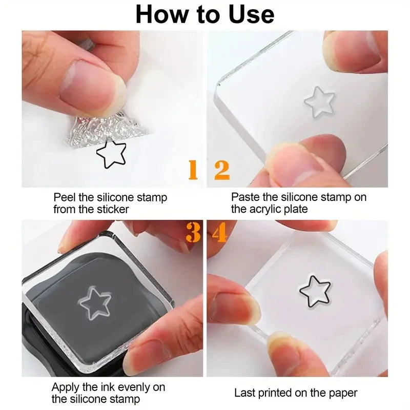 2024 New Daily small icons 7 stamp Clear Stamps for Scrapbooking Transparent Silicone Rubber DIY Photo Album Decor
