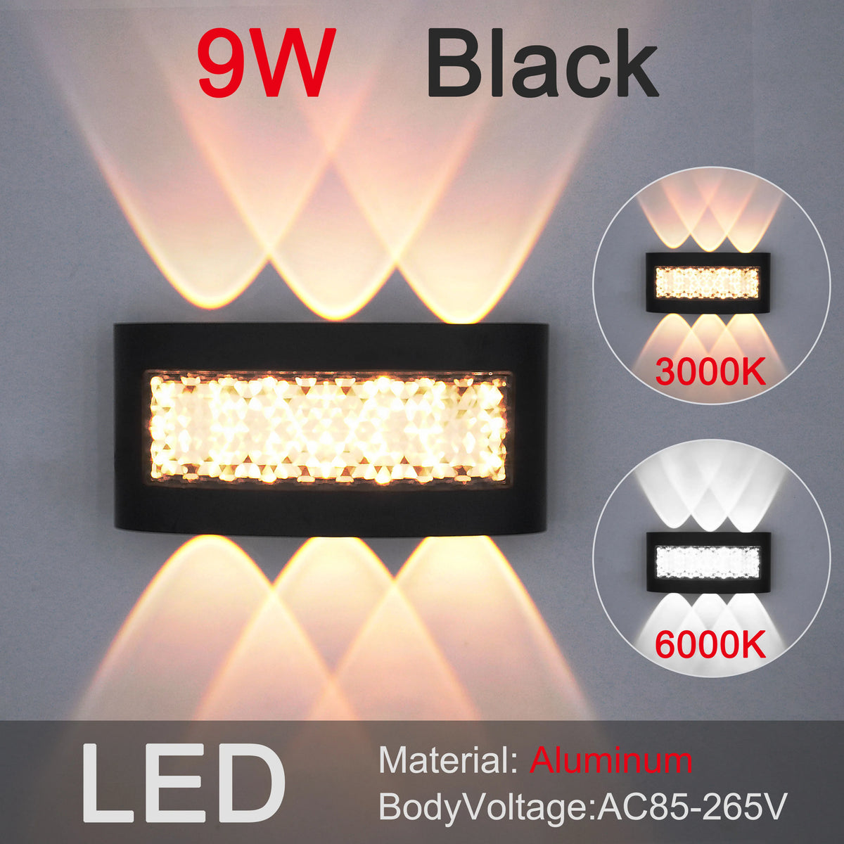 4/6/8W LED Aluminum Wall Sconces