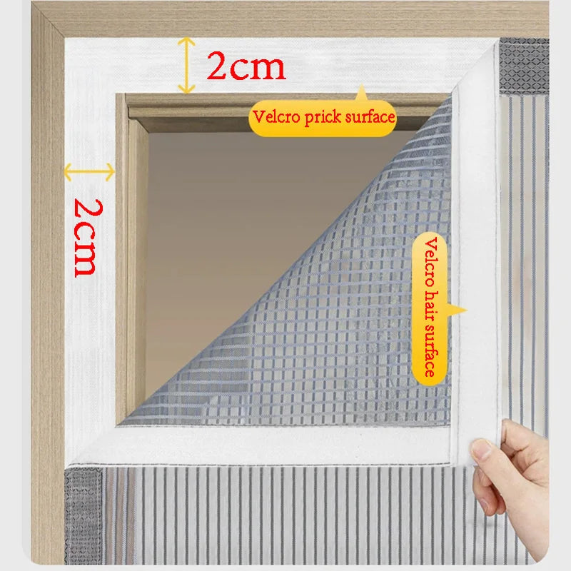 Anti cat scratch diamond mesh screen window, cat keeping seal window, no punching, self-adhesive mosquito proof pet mesh
