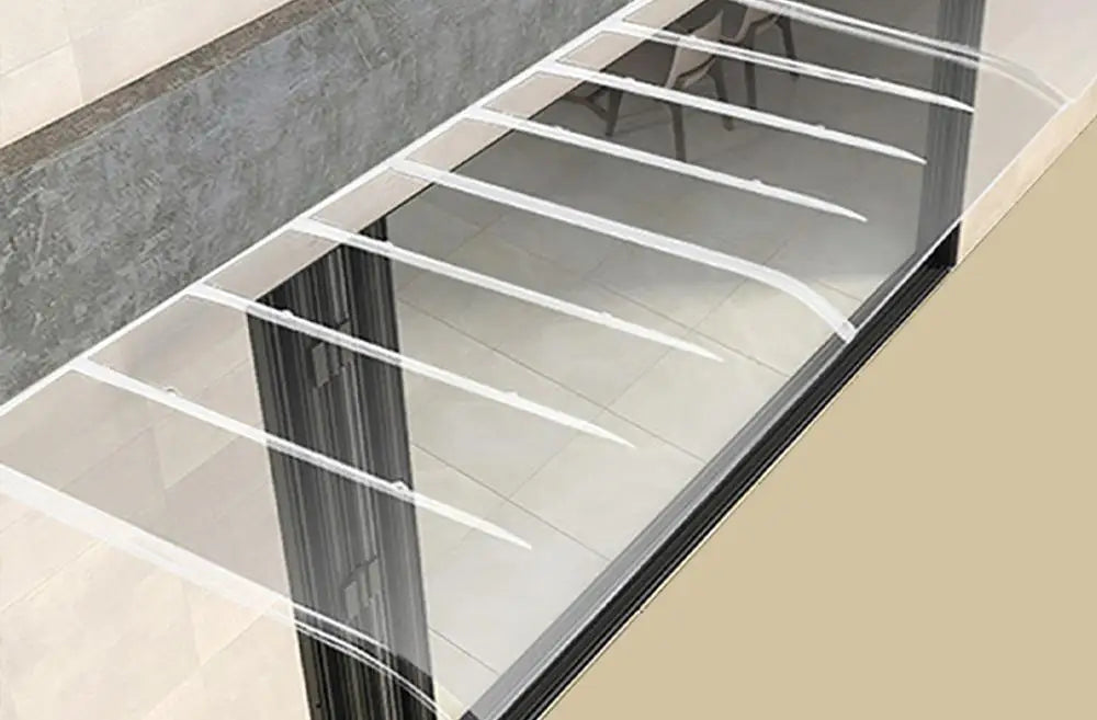 Product Display Window Transparent Canopy Roof Window Awning Cover for Outdoor Balcony Heavy Duty Entry Doorway for Outdoor