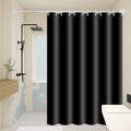 1pc Minimalist Black Shower Curtains, Basic soild-color waterproof bathroom accessories