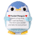 New Crochet Flower Penguin Doll Decoration Desk Accessories Kawaii Positive Energy Pengniu Doll Home Room Decor Christmas Gift