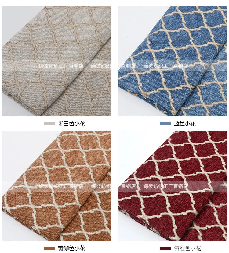 Jacquard Chenille Sofa Fabric European Style High Precision for Upholstery Home Decor Drapery Covers By Meters