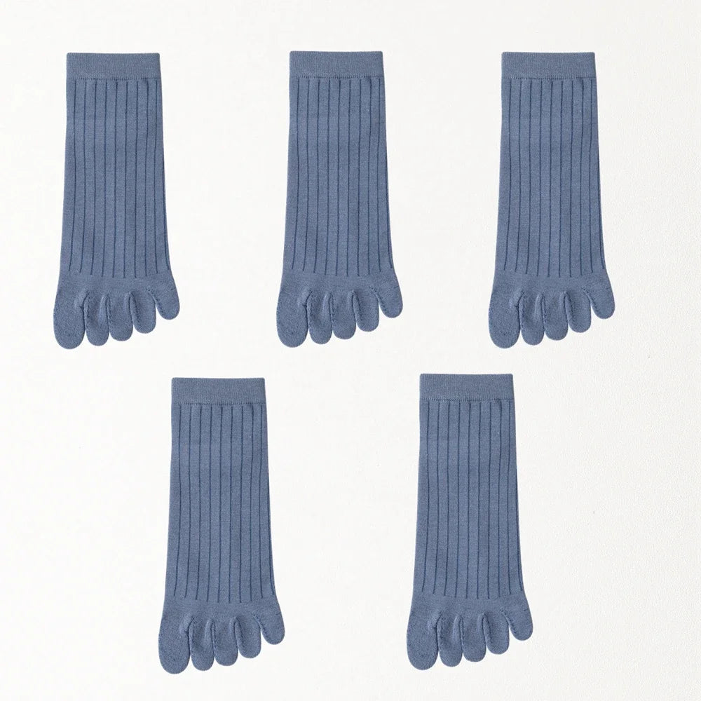 Wiggle Socks 5 Pairs Summer Five Finger Socks For Men Thin Cotton Toe