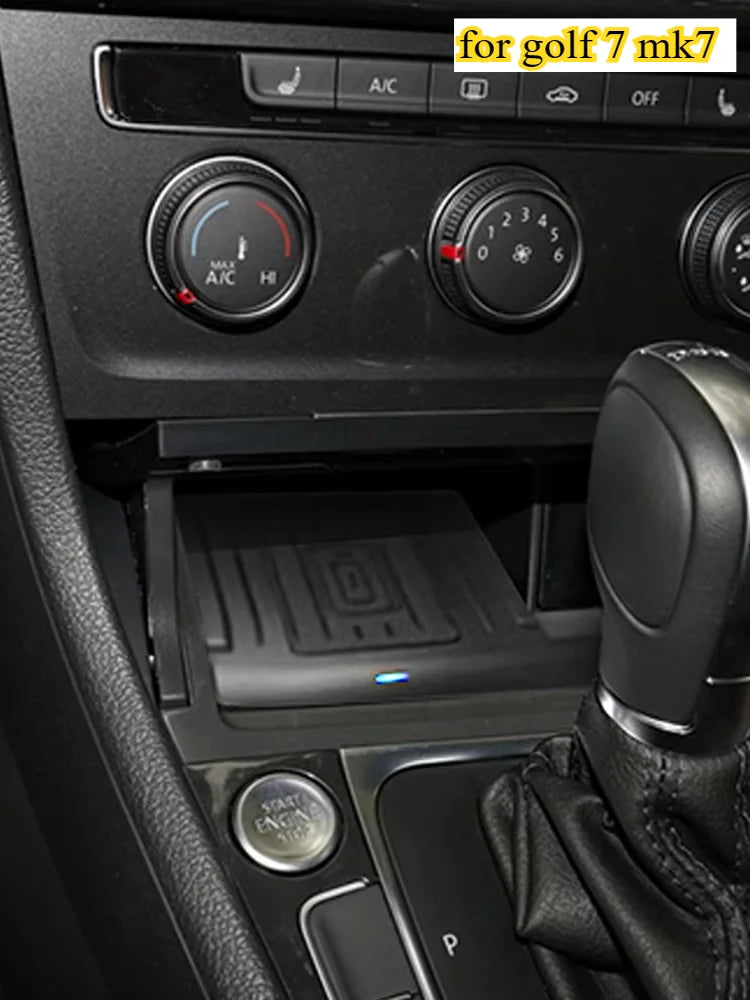 Moreway car wireless charger pad For VW Golf 7 MK7 2013-2019 Charging Phone Holder Fast charge interior accessories Tuning