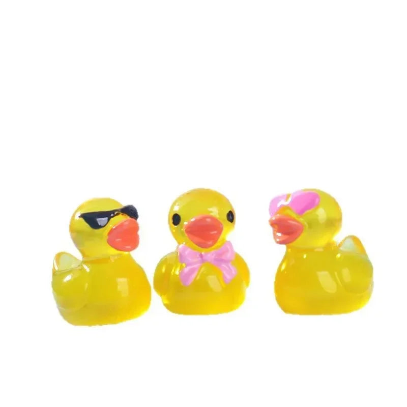 10/20/50pcs Luminous Mini Duck Tiny Resin Duck Little Duck