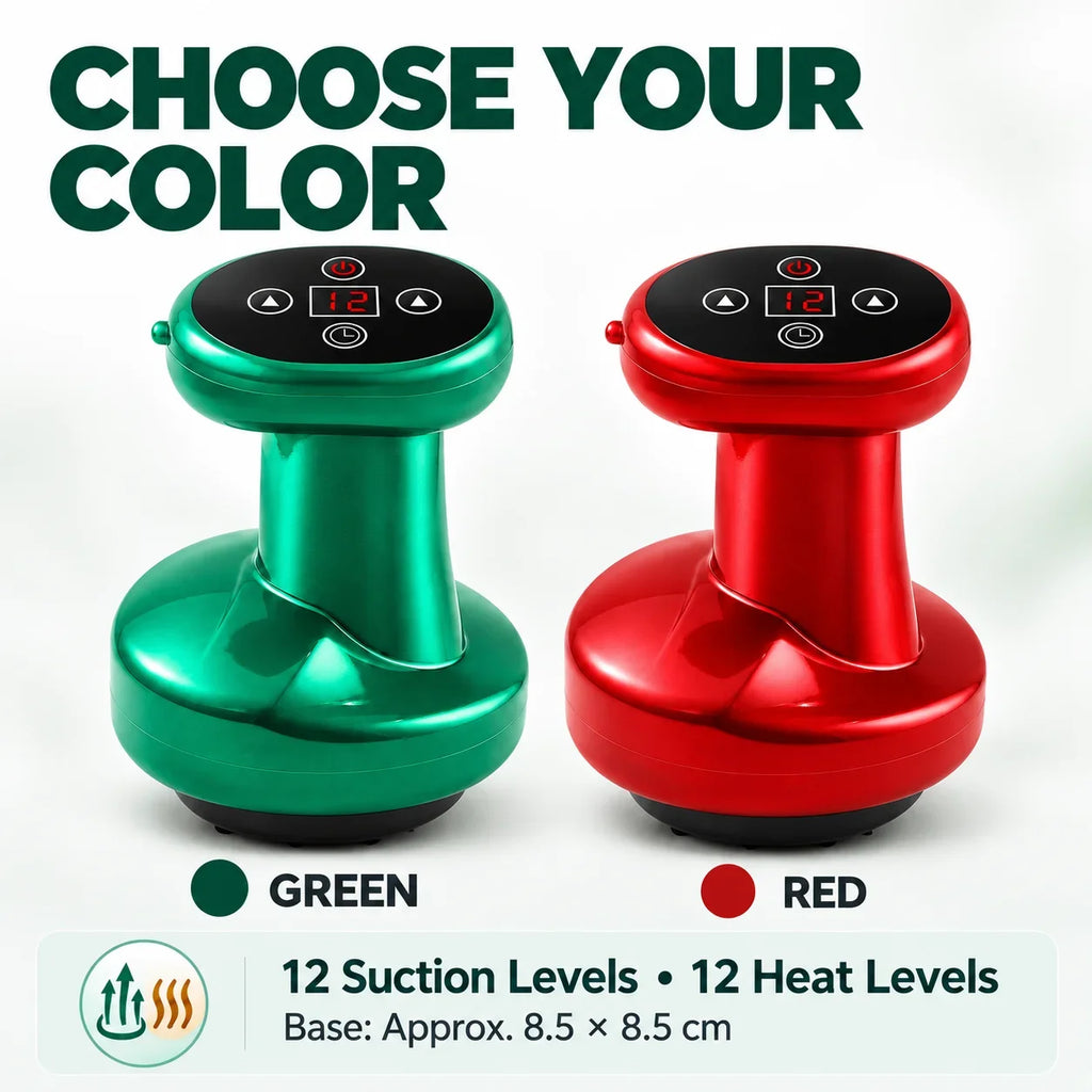 Electric Cupping Massager with Heat 12 Suction Levels 12