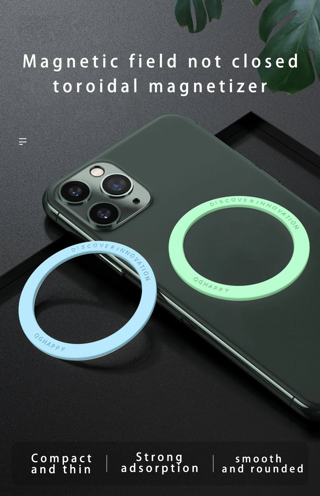 Universal Magnetic Ring for Magsafe Wireless Charger Iron Sheet Sticker Magnet Phone Holder for IPhone 14 15 Xiaomi