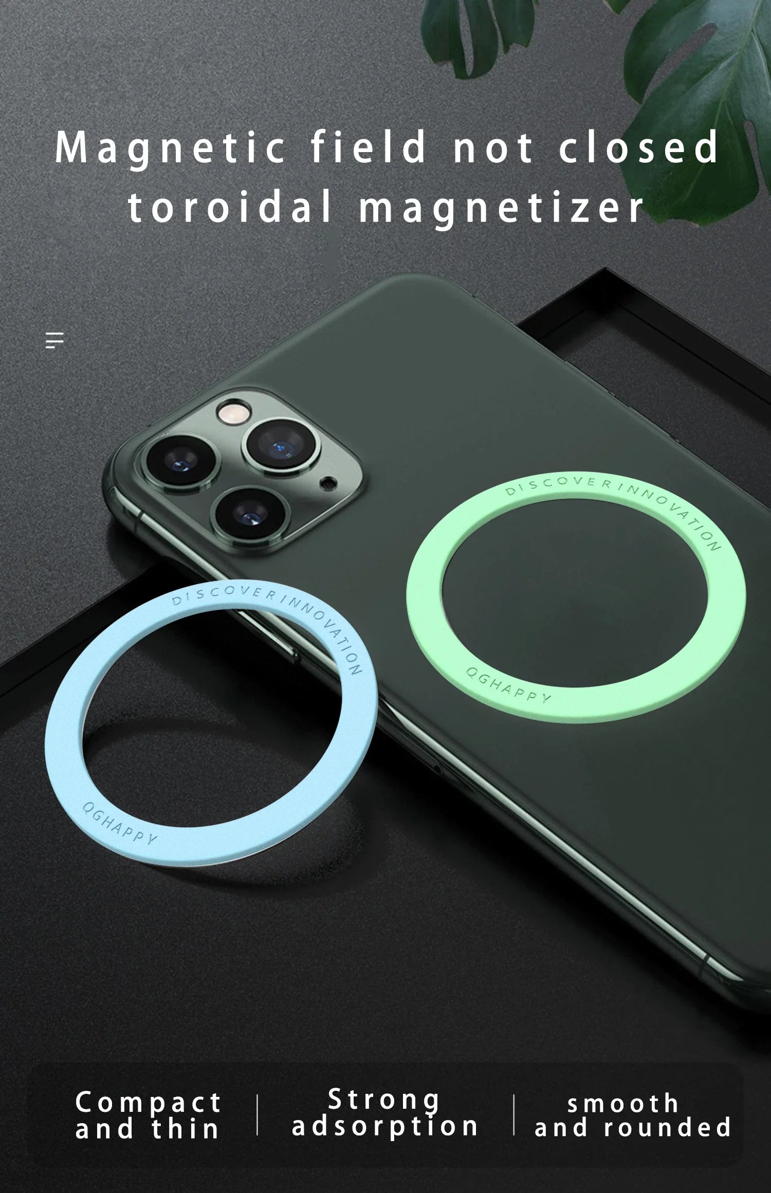 Universal Magnetic Ring for Magsafe Wireless Charger Iron Sheet Sticker Magnet Phone Holder for IPhone 14 15 Xiaomi