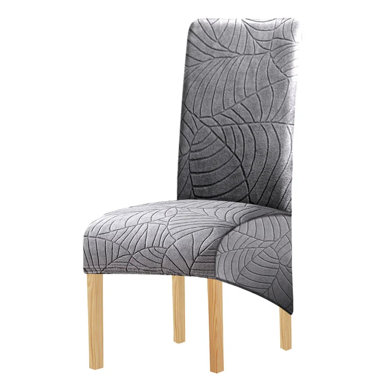 1PC Jacquard Chair Cover Stretch XL Size Long Back Chair Covers Seat Covers For Wedding Dining Room Home Kitchen Chairs