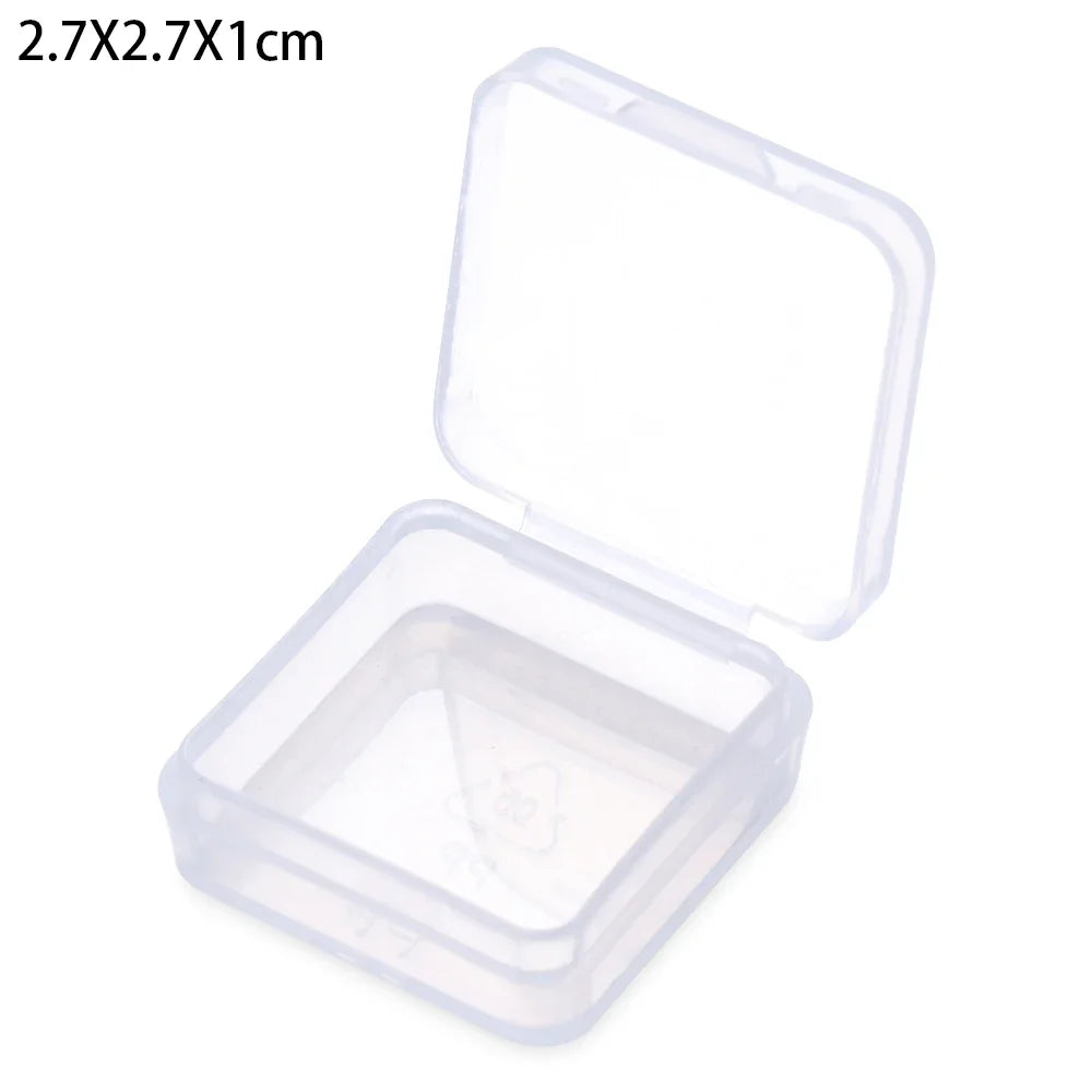 1pc Small Plastic Home Items Sundries Organizer Case Transparent Storage Box Jewelry Beads Container Fishing Tools Storage Box