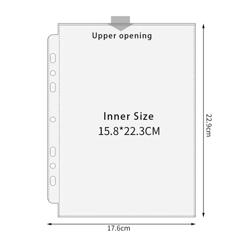 A5 3/7 Ring Photocards Binder Sleeve 1/2/4/6 Pockets Clear Acid Free 6x4 Photo Album Refill Pages Trading Card Postcard Sleeve