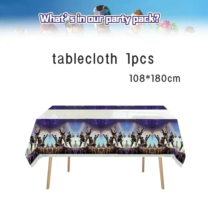 Fortnite Balloons Shooting Game Ballons Boy Girl Happy Birthday Banner Party Decoration Alpaca Llama Tableware Cake Topper Toy