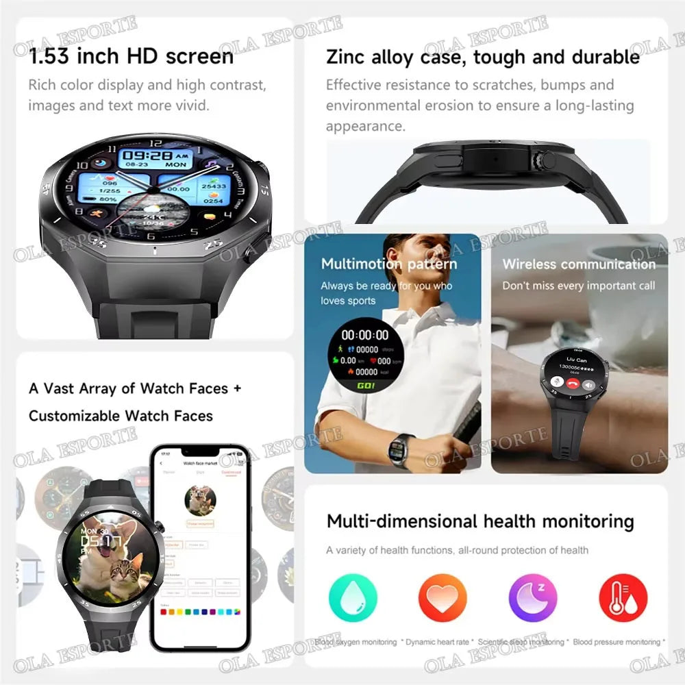 Watch 6 Pro Smart Watch for Men Women Amoled