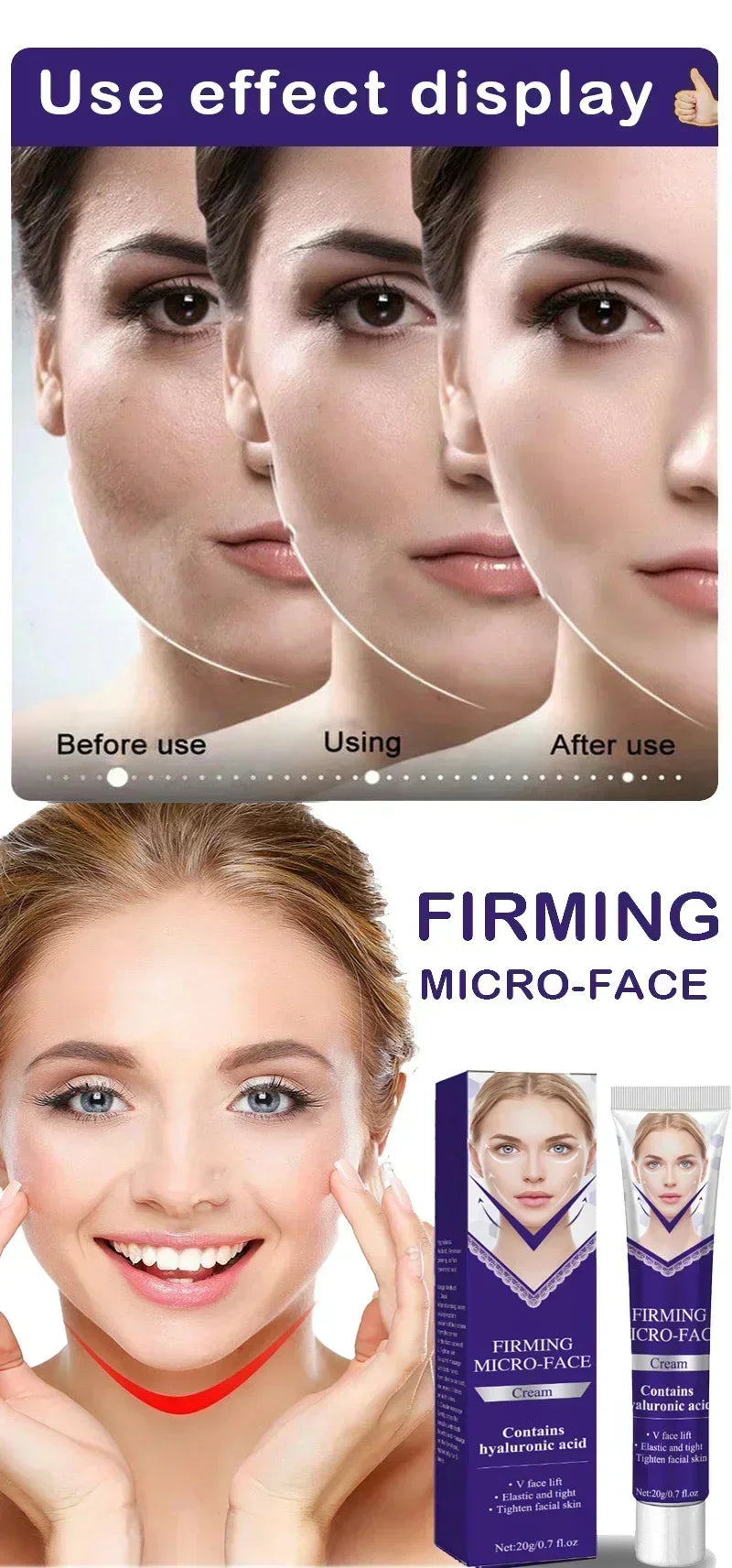 3RD  V-Shape Face Slimming Lifting Facial Cream Lift Up V Double Chin Cheek Slimming Firming Anti Wrinkle Beauty Skin Care