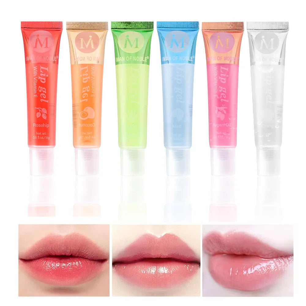 Fruity Flavor Watery Glossy Lip Gloss Set Clear Lip