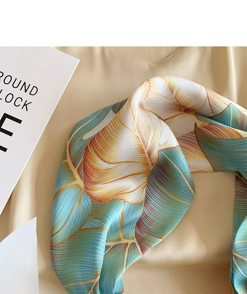 Imitation Silk Scarf Magnetic Buckle Necklace Pendant Wearing Spring and Autumn Cervical Protection for Women