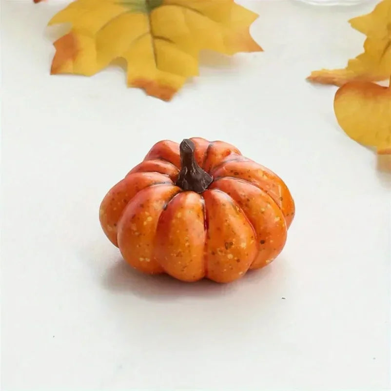 9Pcs Artificial Pumpkin Halloween Decorations for Home Mini Fake Pumpkin Autumn Harvest Party Thanksgiving Ornaments Props