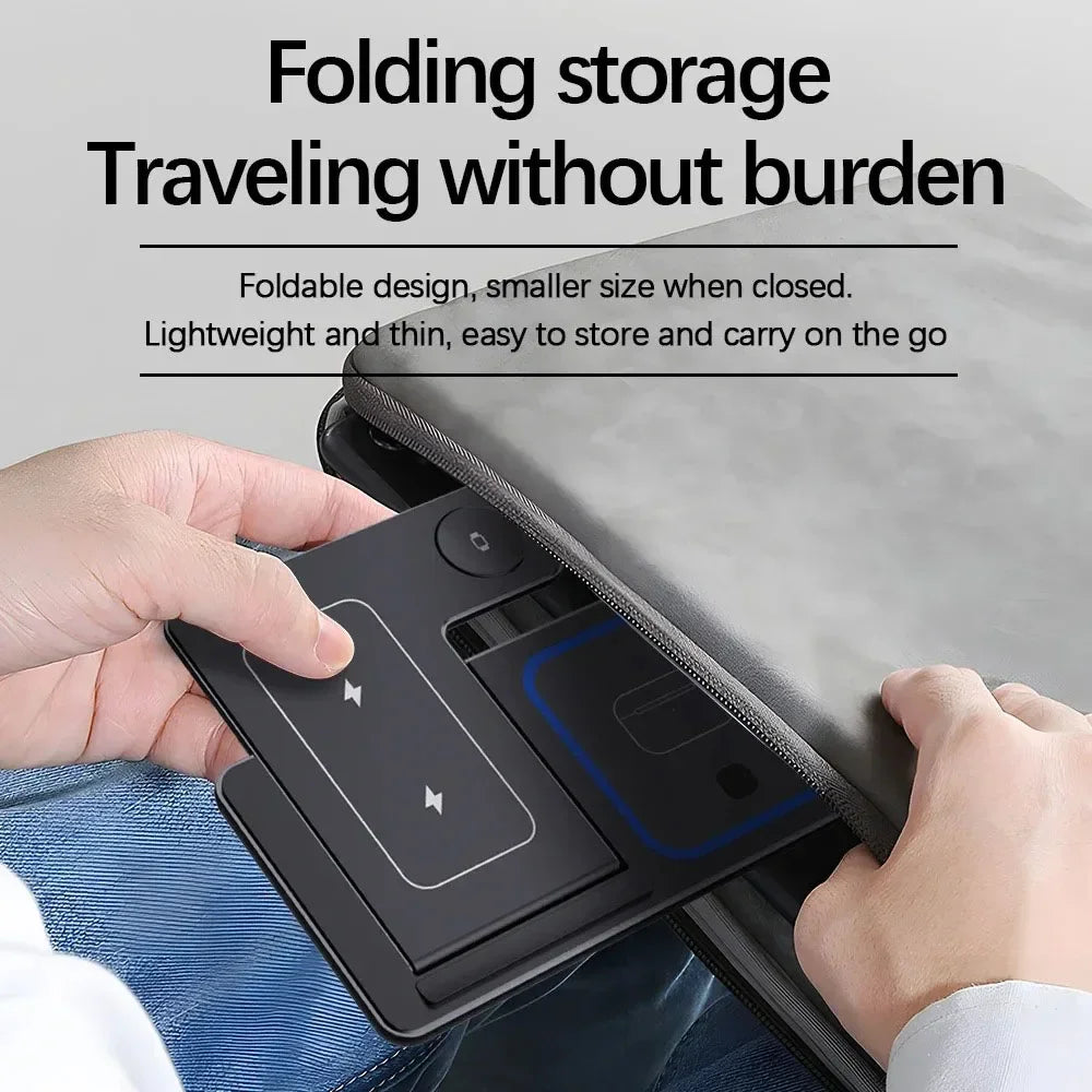 Dock Station Charge Foldable Wireless Charger Stand 3 in 1 LED Wireless Charger