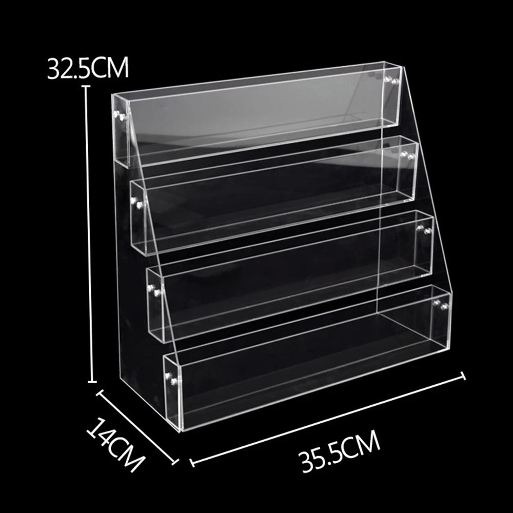 Transparent Display Stand Bookshelf Magazine Notebook Comic Storage Rack Desk Organizer Facial Mask Light Disk Storage Shelf