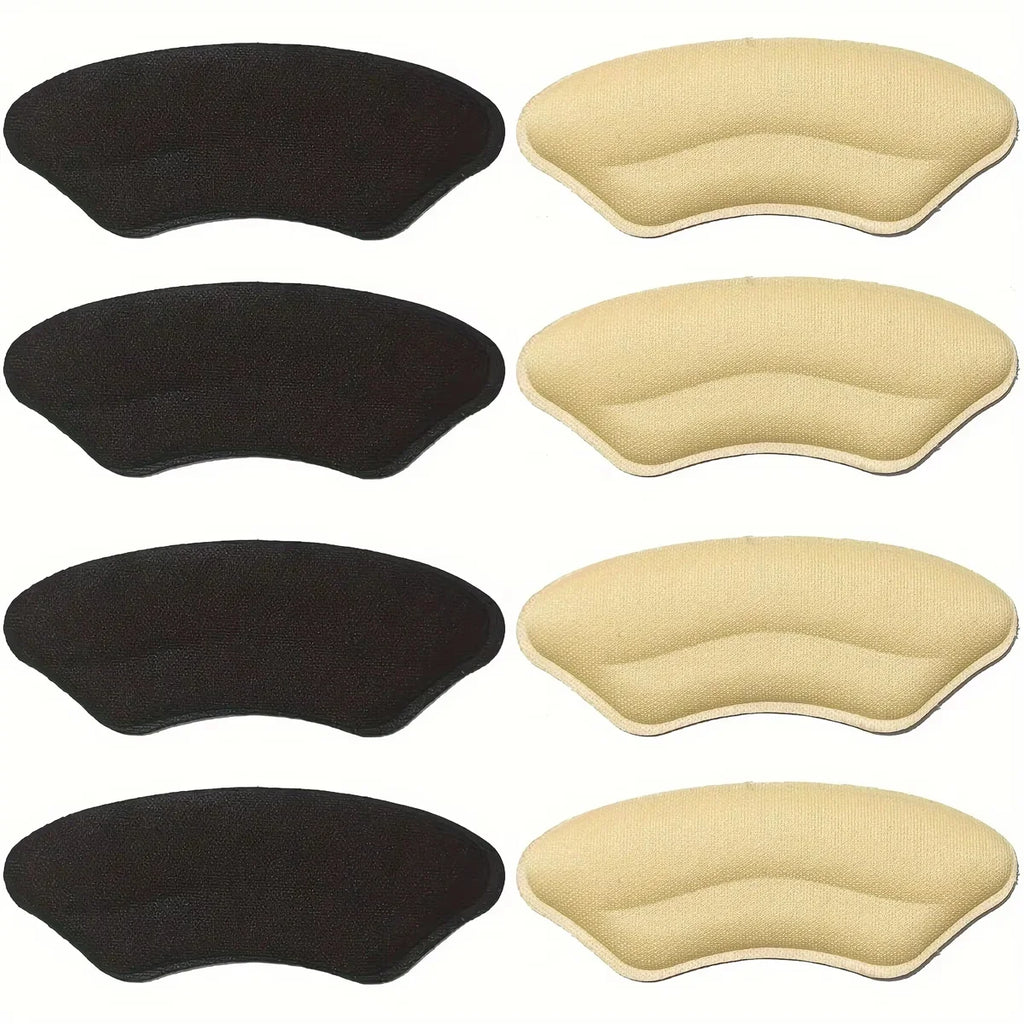 8-Pack Heel Pads for Too Big Shoes Self-Adhesive Heel Protectors Heel Inserts Improve Shoe Fit And Comfort Prevent Heel Slippage