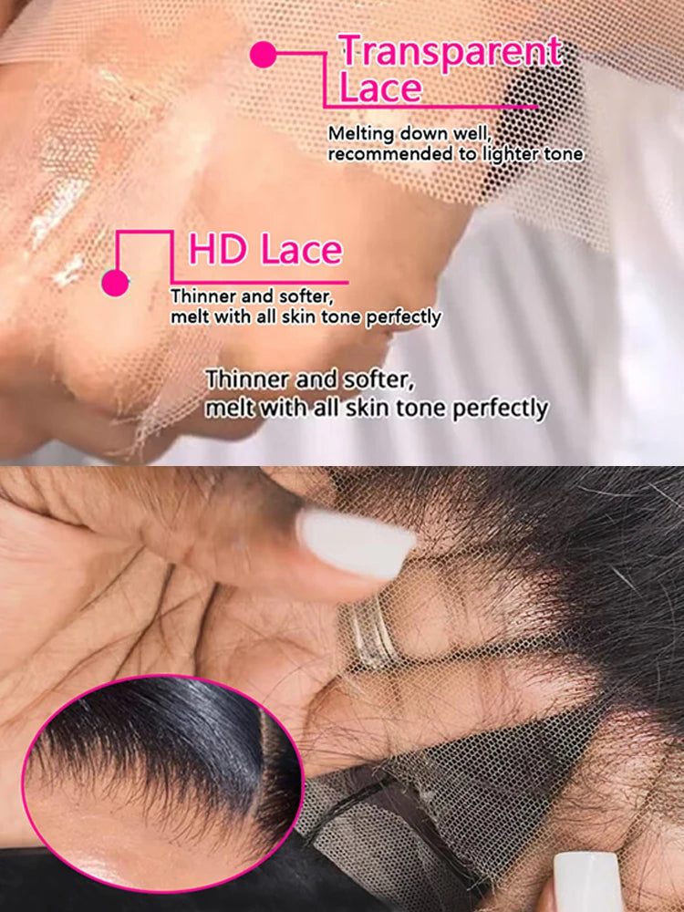 Long Bone Straight Human Hair Lace Front Wig